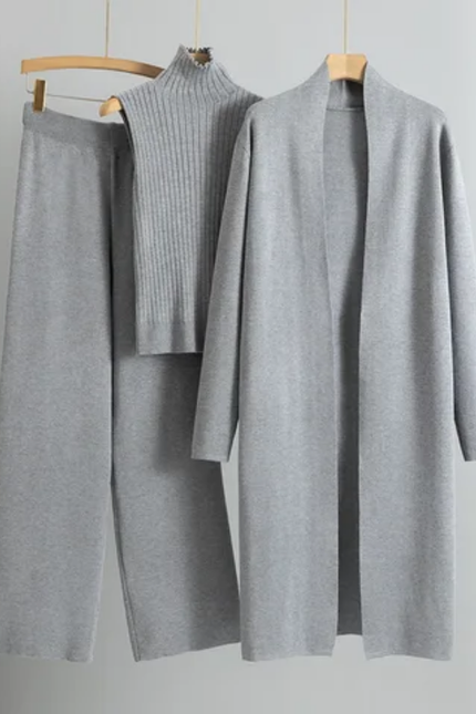 Autumn Knitted Three-Piece Set