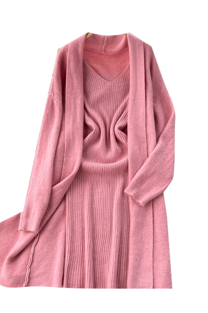 Elegant Two-Piece Sweater Dress Set