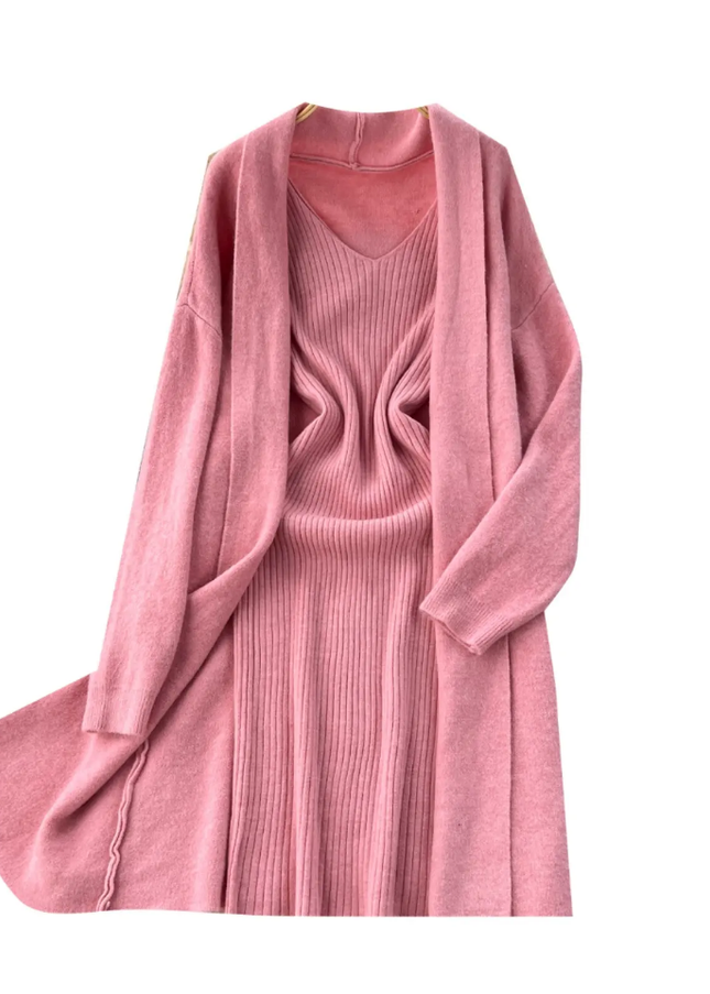 Elegant Two-Piece Sweater Dress Set