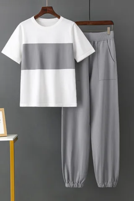 Summer Plus-Size Casual Two-Piece Suit