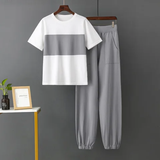 Summer Plus-Size Casual Two-Piece Suit