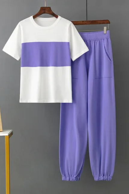 Summer Plus-Size Casual Two-Piece Suit