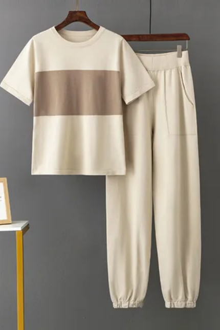 Summer Plus-Size Casual Two-Piece Suit