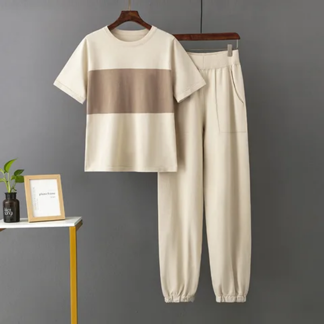 Summer Plus-Size Casual Two-Piece Suit
