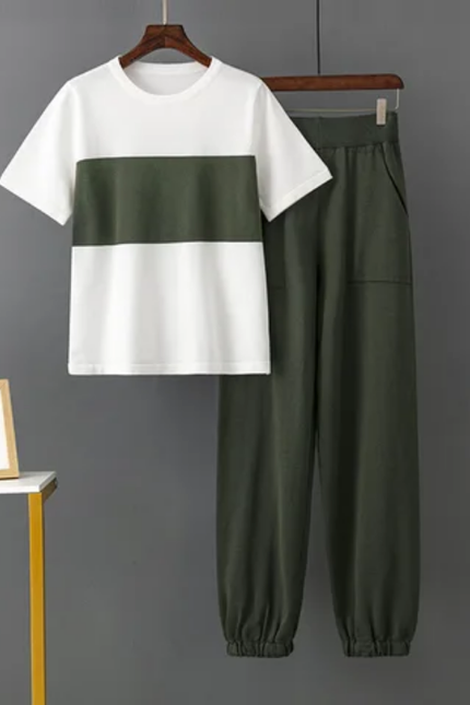 Summer Plus-Size Casual Two-Piece Suit