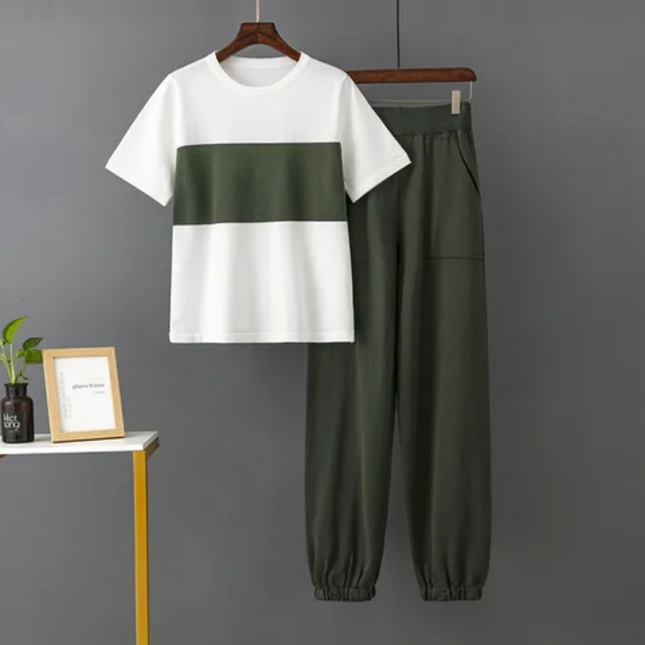Summer Plus-Size Casual Two-Piece Suit