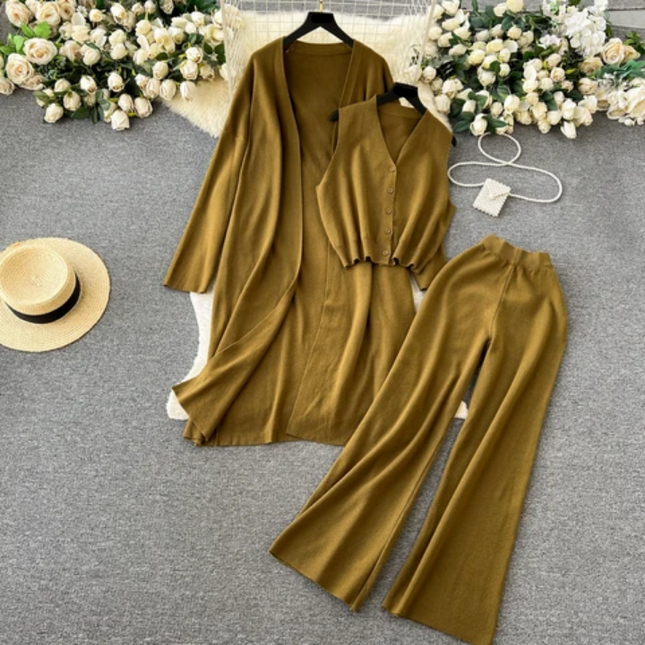 Autumn Essentials – Women's 3-Piece Dress Set