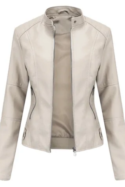 Spring Autumn Thin Leather Jacket – Women