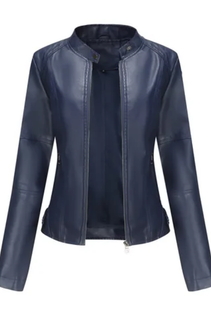 Spring Autumn Thin Leather Jacket – Women