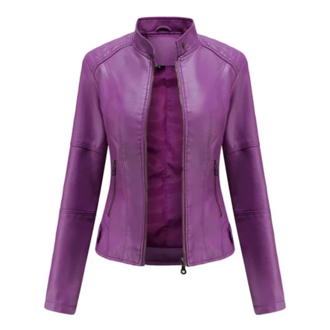 Spring Autumn Thin Leather Jacket – Women