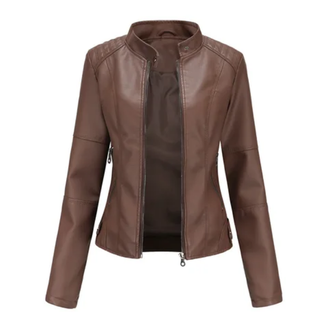 Spring Autumn Thin Leather Jacket – Women