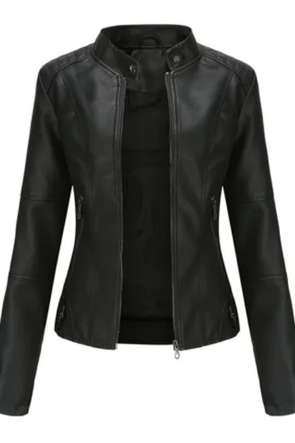 Spring Autumn Thin Leather Jacket – Women