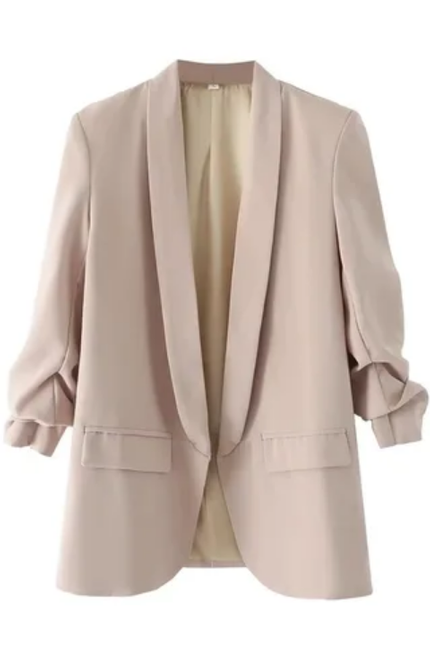 Women's Candy Color Open Stitch Blazer – 12 Color Options