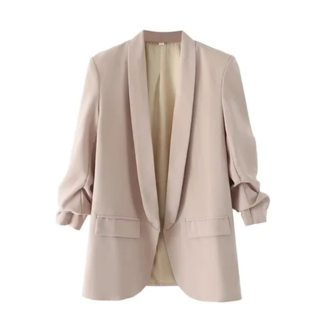 Women's Candy Color Open Stitch Blazer – 12 Color Options
