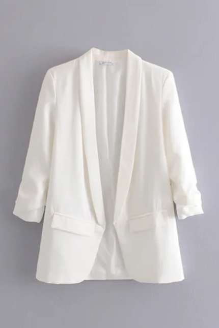 Women's Candy Color Open Stitch Blazer – 12 Color Options