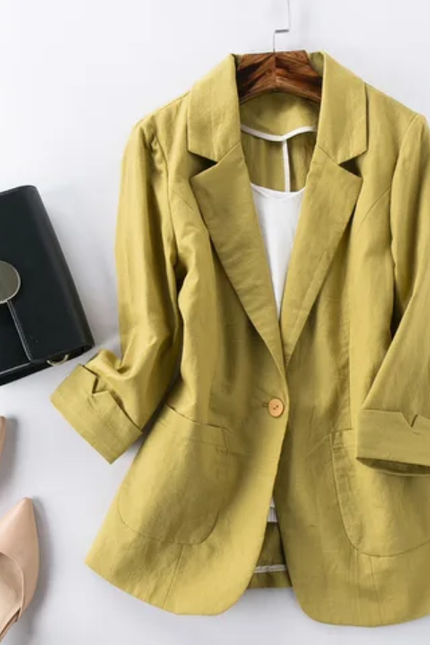 New Arrival Single Button Blazer – Plus Size