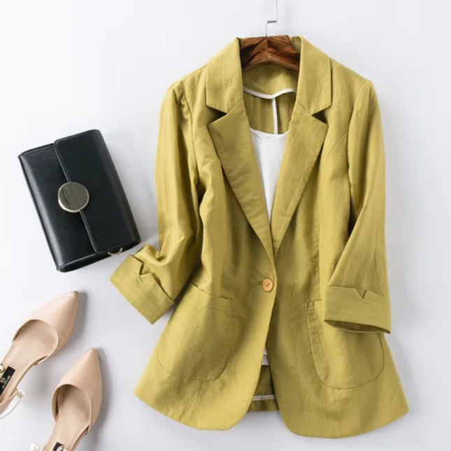 New Arrival Single Button Blazer – Plus Size