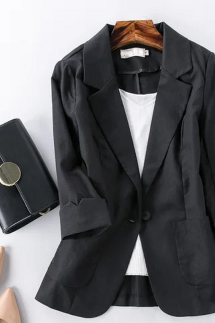 New Arrival Single Button Blazer – Plus Size