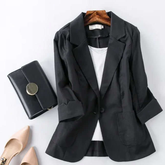 New Arrival Single Button Blazer – Plus Size