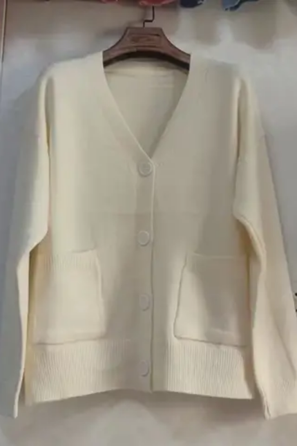 Women's V-Neck Solid Color Blouse