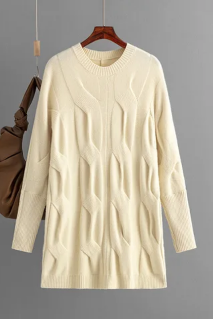 Loose Knitted Sweater – Solid Color