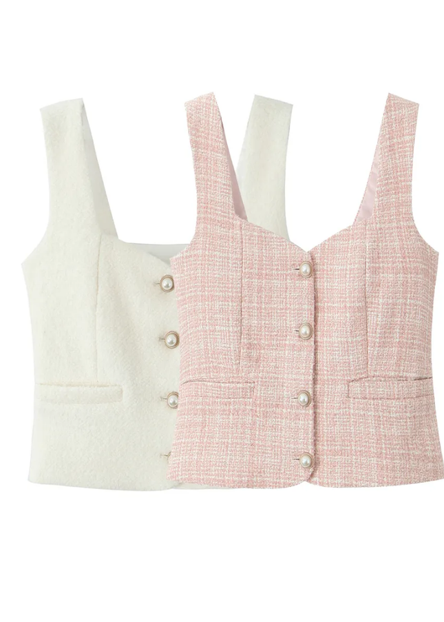 Button-Up Mini Skirt & Crop Top Set for Women