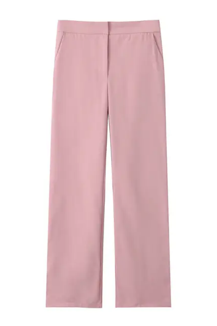Strapless Pleated Crop Top & Full-Length Pants Set – 4 Colors