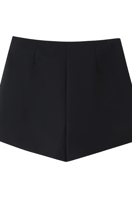 Black Beaded Blazer & Shorts Set for Women