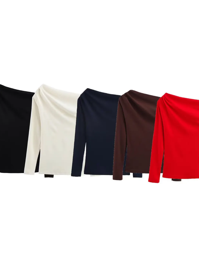 Asymmetrical Top & Slit Skirt Set