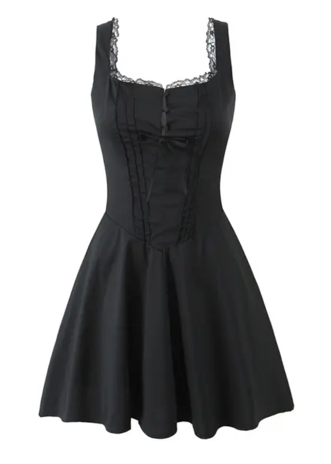 Lace-Up Strap Summer Mini Dress