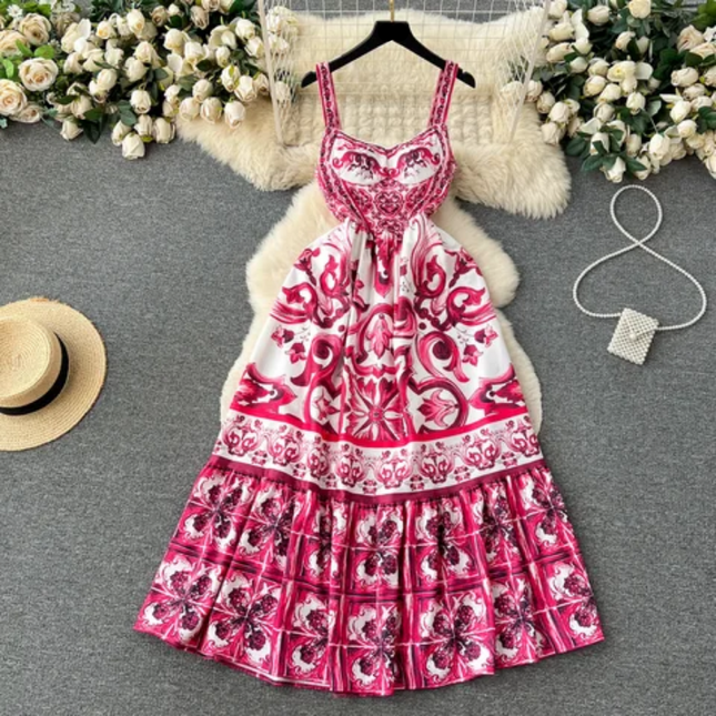 Elegant Boho Sleeveless Summer Maxi Dress