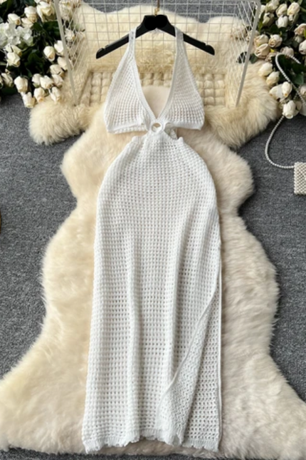 Summer V-Neck Backless Dress