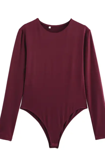 Crew Neck Long Sleeve Jumpsuit