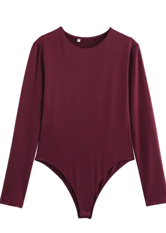 Crew Neck Long Sleeve Jumpsuit