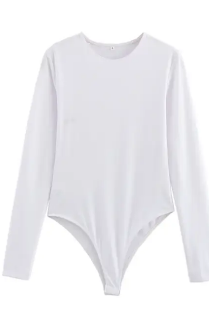 Crew Neck Long Sleeve Jumpsuit