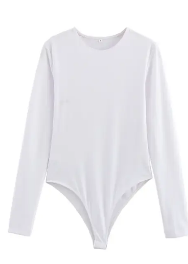 Crew Neck Long Sleeve Jumpsuit