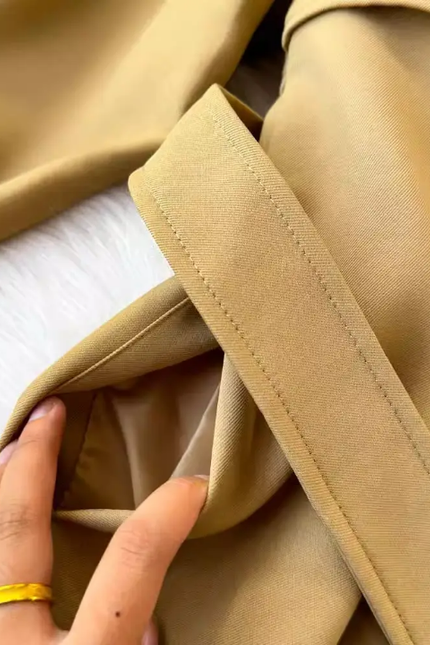 Women's Fall Double-Breasted Short Trench Coat