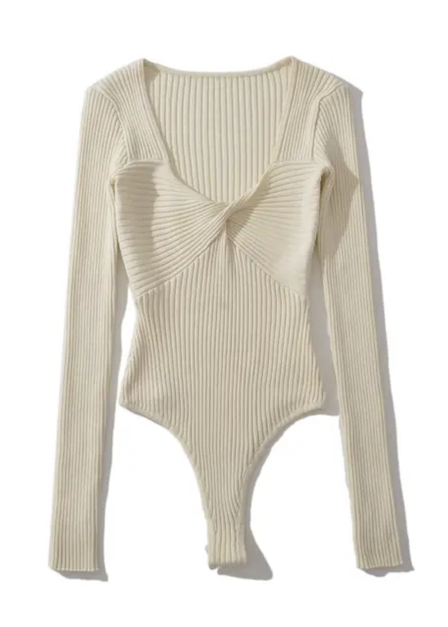 Solid Long Sleeve Pleated Square Neck Modest Casual Jumpsuit for Women