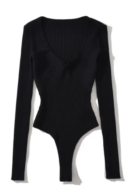 Solid Long Sleeve Pleated Square Neck Modest Casual Jumpsuit for Women