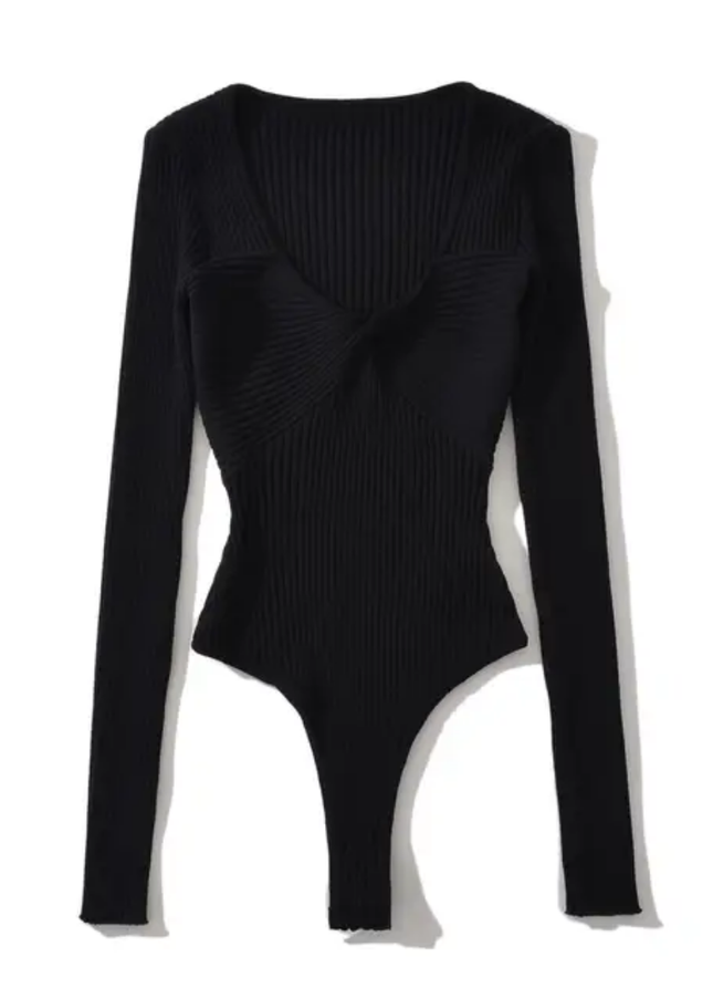 Solid Long Sleeve Pleated Square Neck Modest Casual Jumpsuit for Women