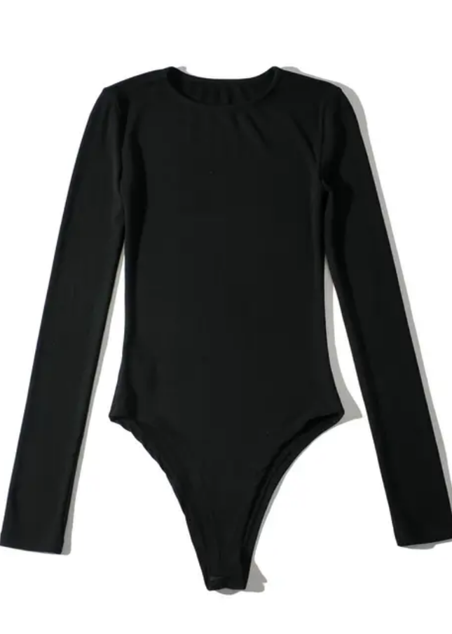 Crew Neck Solid Long Sleeve Knitted Modest Casual Jumpsuit for Women