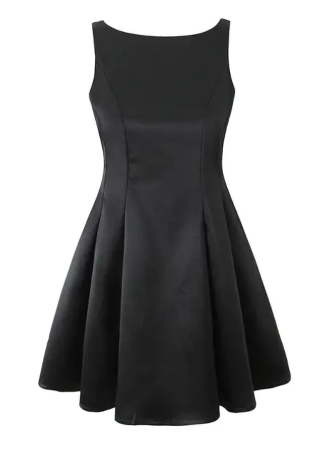 Backless Sleeveless Crew Neck Mini Summer Dress