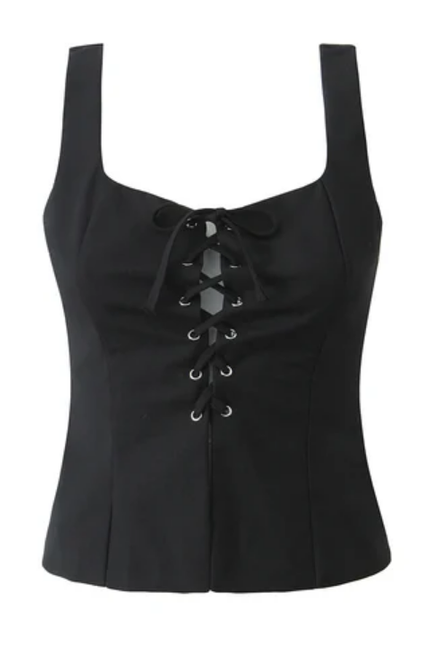 Lace-Up Strap Tank – Women's Casual Fashion