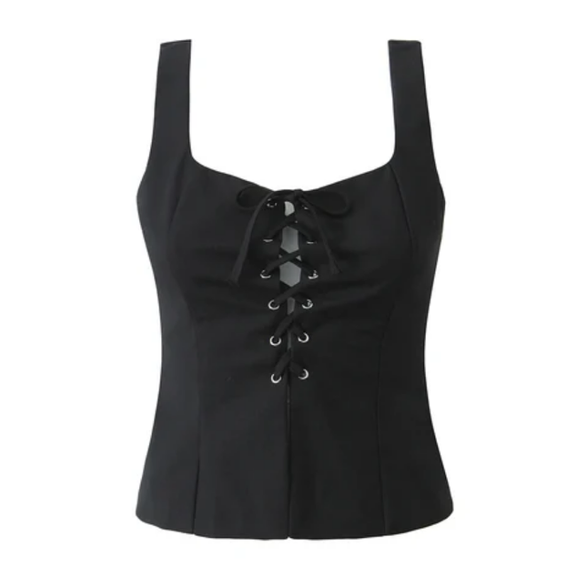 Lace-Up Strap Tank – Women's Casual Fashion