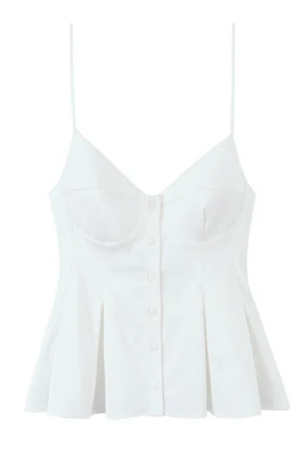 Button-Up Spaghetti Strap Tank – Women's Casual Top