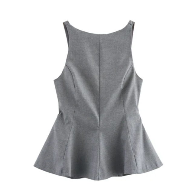 Women's Back Bow Tie Sleeveless Blouse