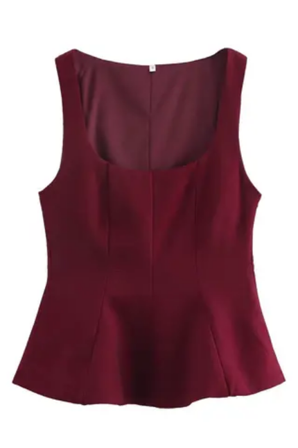 Women's Square Neck Sleeveless Blouse