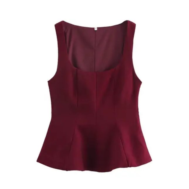 Women's Square Neck Sleeveless Blouse