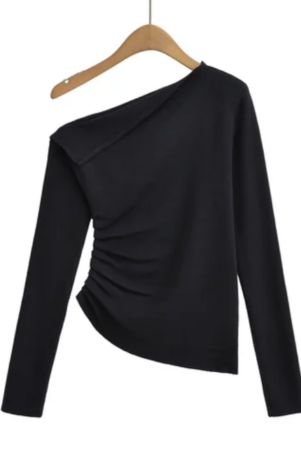 Women's Asymmetrical Long Sleeve Top