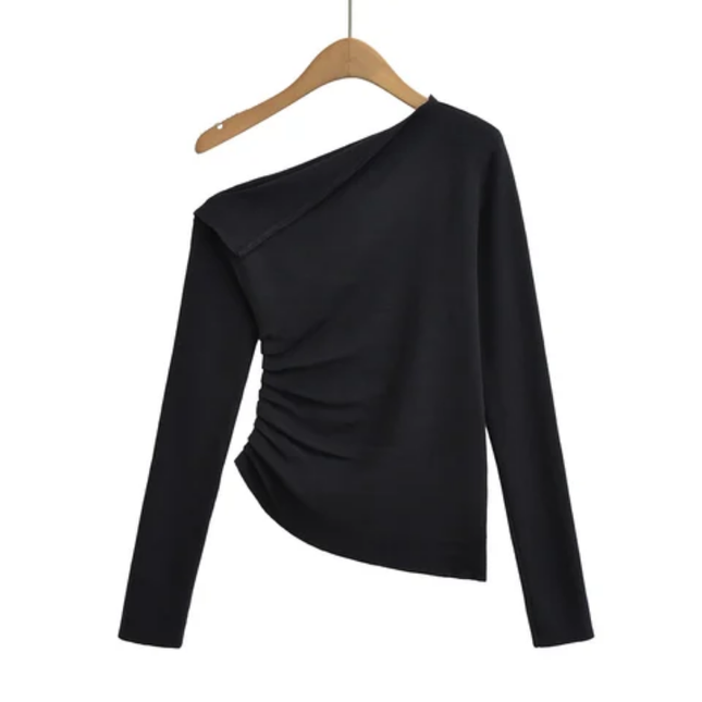 Women's Asymmetrical Long Sleeve Top